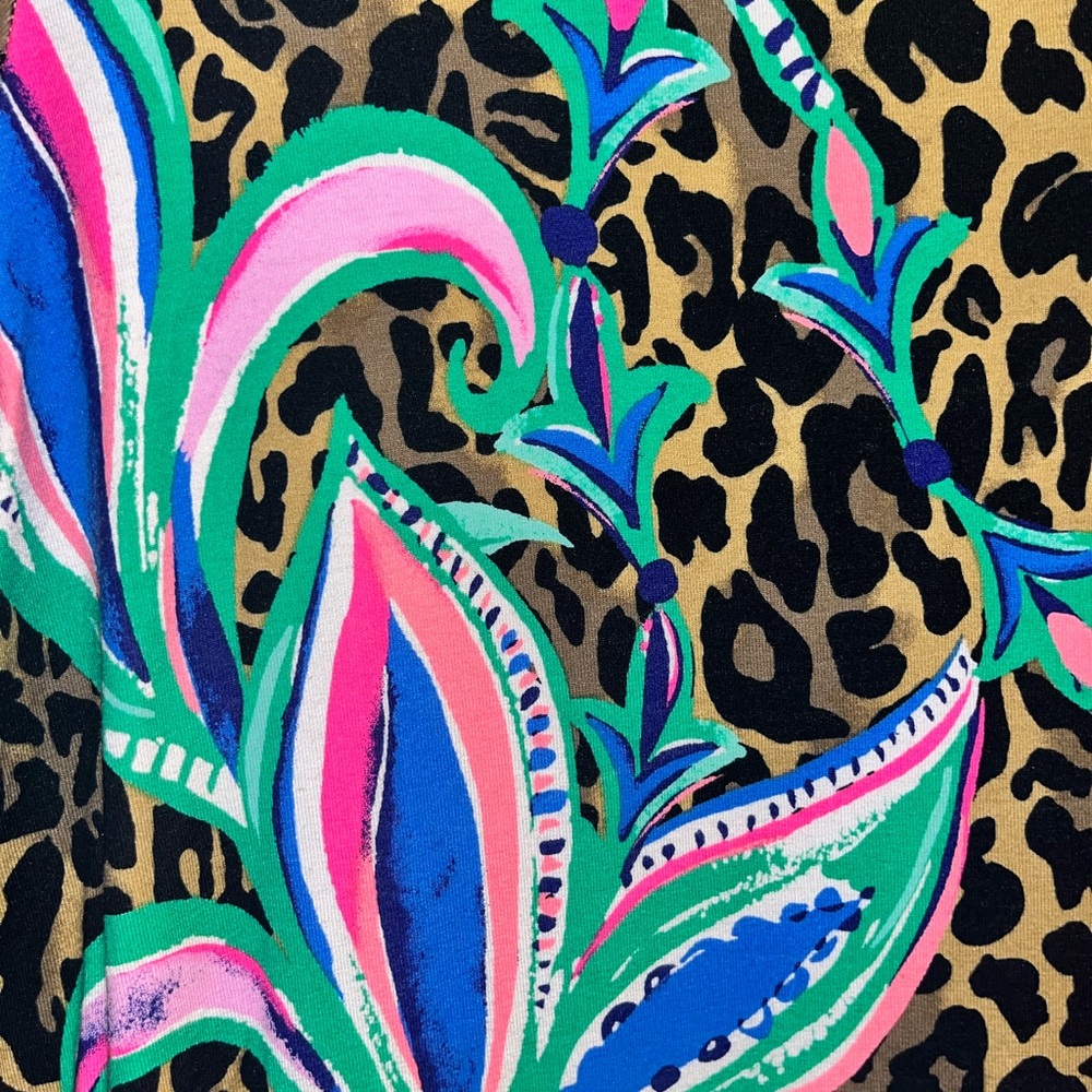 RARE Lilly Pulitzer Ophelia Swing Dress size XXL Leopard floral stunning dress